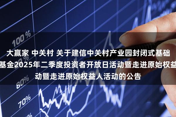 大赢家 中关村 关于建信中关村产业园封闭式基础设施证券投资基金2025年二季度投资者开放日活动暨走进原始权益人活动的公告