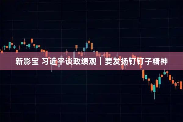 新影宝 习近平谈政绩观｜要发扬钉钉子精神
